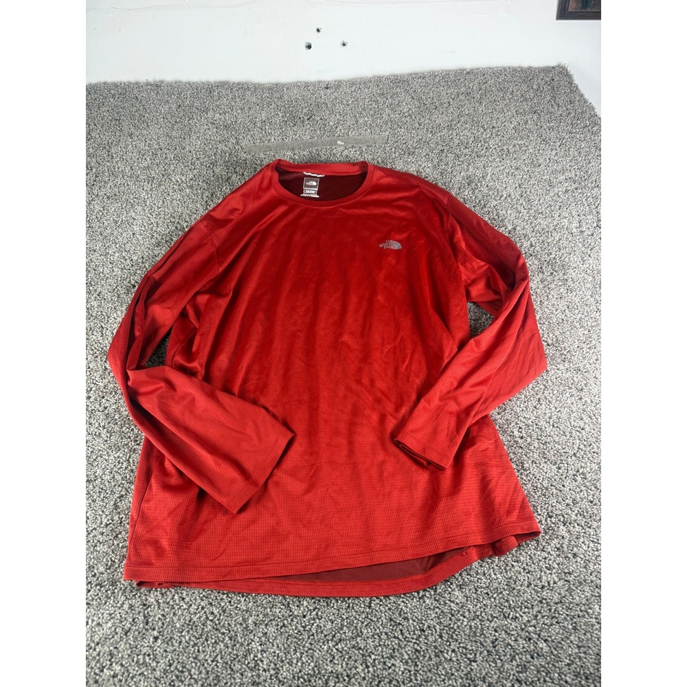 The North Face Pullover Shirt Men's Red Long Sleeve Base Layer Performance - XXL